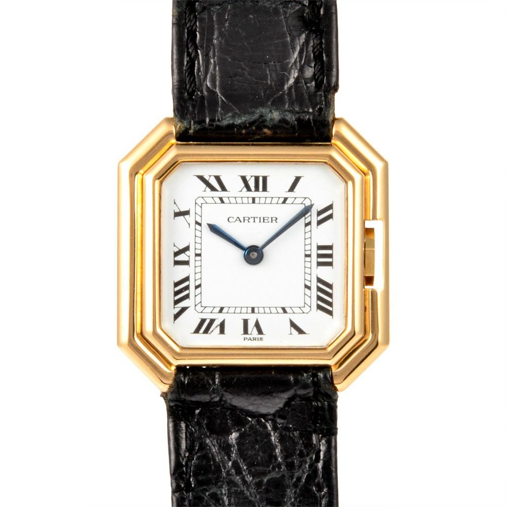 カルティエ Cartier エリプス SM 腕時計 ホワイト文字盤 K18 YG×WG レディース【中古】 Cartier（カルティエ） エリプス SM 腕時計 手巻 ホワイト文字盤 K18