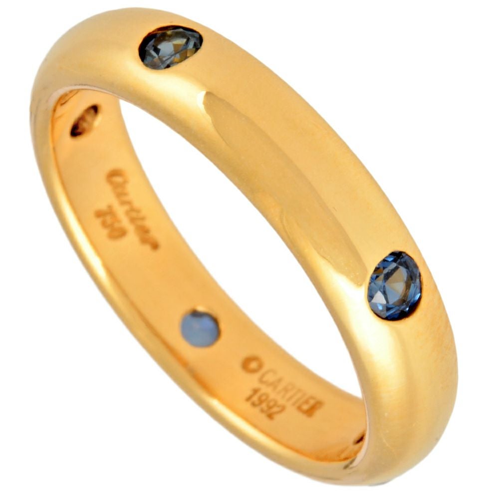 カルティエ Cartier ステラ リング 指輪 サファイア #51 K18YG 4.9g