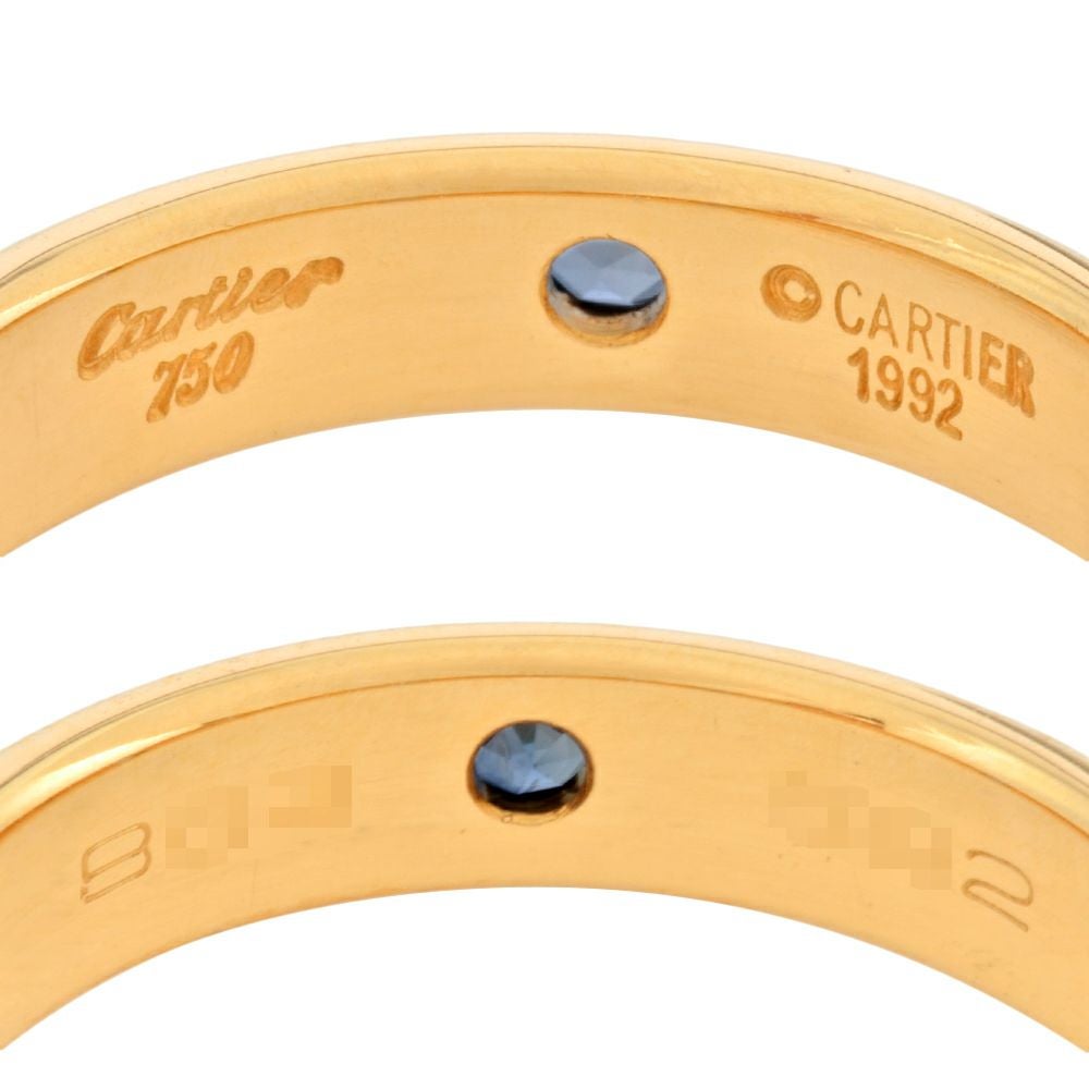 希少 Cartier ステラリング 5Pサファイア K18YG 三越購入 正規品 カルティエ Cartier ステラ リング 指輪 サファイア #51 K18YG 4.9g