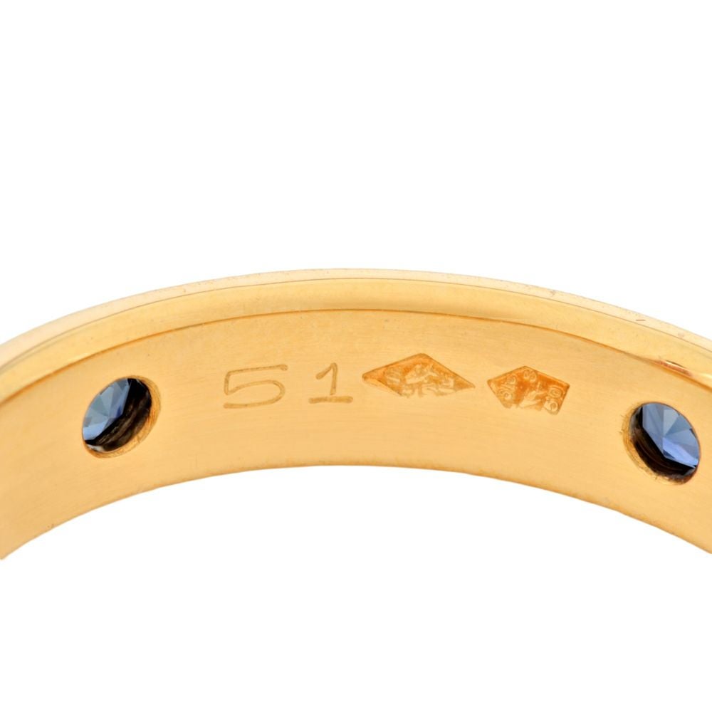 カルティエ Cartier ステラ リング 指輪 サファイア #51 K18YG 4.9g
