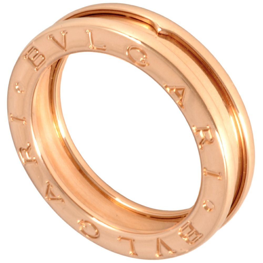 ブルガリ BVLGARI ビーゼロワン 1バンド リング 指輪 #55 K18PG 6.9g