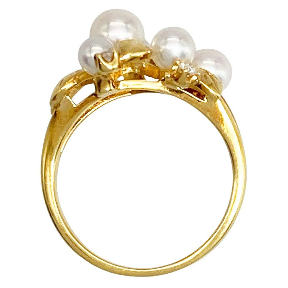 ミキモト MIKIMOTO ベビーパール リング 指輪 ダイヤモンド 約5.5号