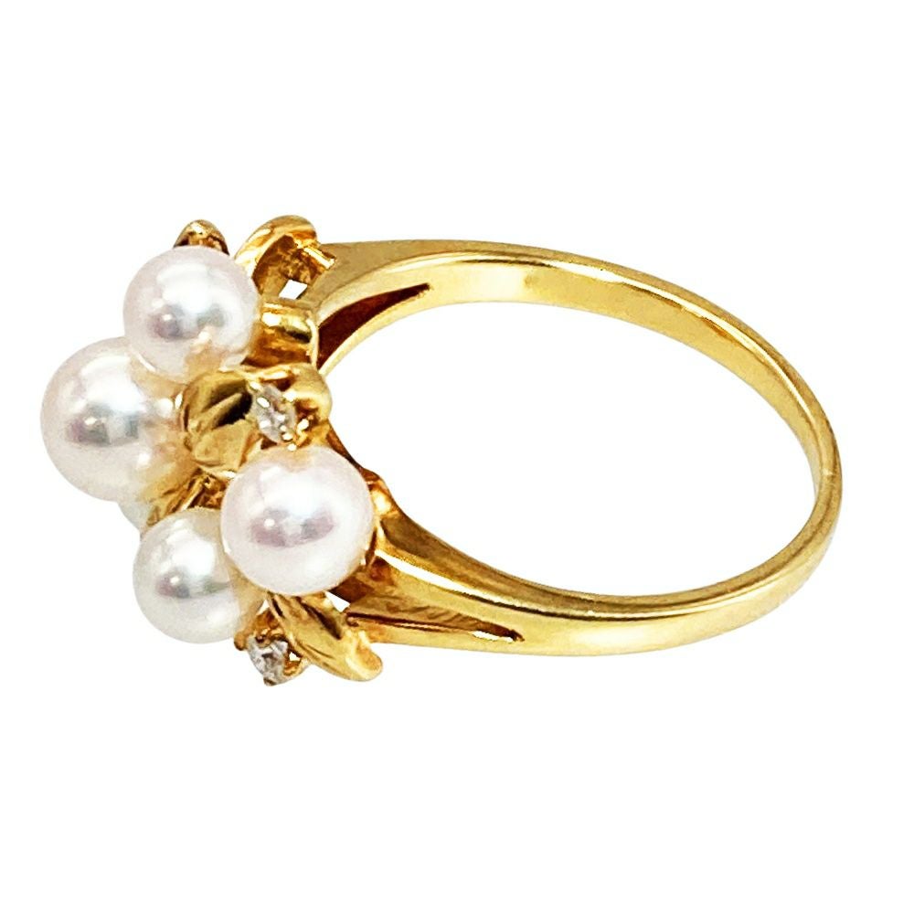 ミキモト MIKIMOTO ベビーパール リング 指輪 ダイヤモンド 約5.5号