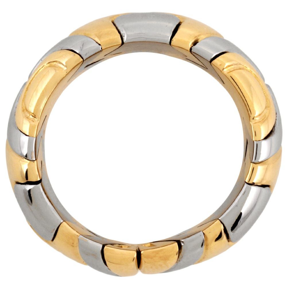 ブルガリ BVLGARI アルベアーレ リング 指輪 約8号 K18YG 8.9g SS
