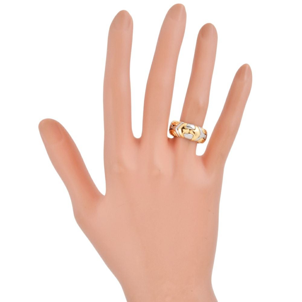 ブルガリ BVLGARI アルベアーレ リング 指輪 約8号 K18YG 8.9g SS
