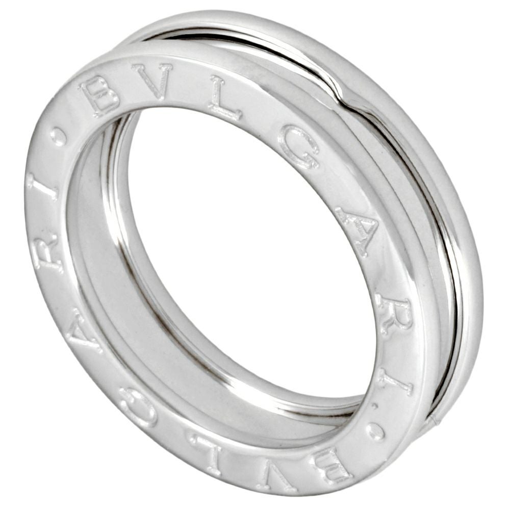 ブルガリ BVLGARI ビーゼロワン 1バンド リング 指輪 #48 K18WG