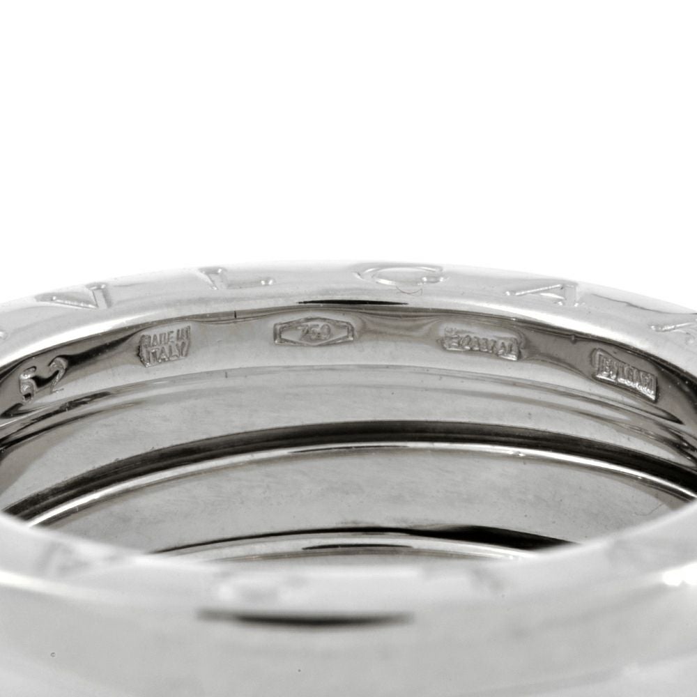 ブルガリ BVLGARI ビーゼロワン 3バンド リング 指輪 #52 K18WG 8.7g