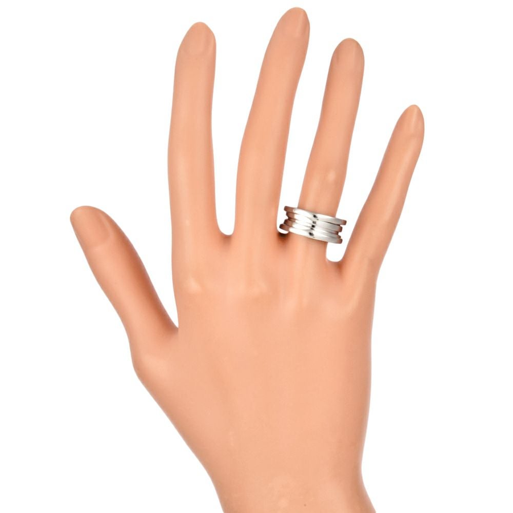 BVLGARI ブルガリビーゼロワン 2バンドリングK18WGホワイトゴールド BVLGARI（ブルガリ） ビーゼロワン 2バンド リング 指輪 #52 K18WG