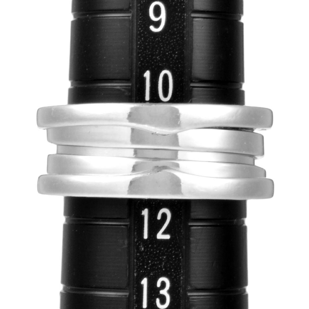 ブルガリ BVLGARI ビーゼロワン 3バンド リング 指輪 #52 K18WG 8.7g