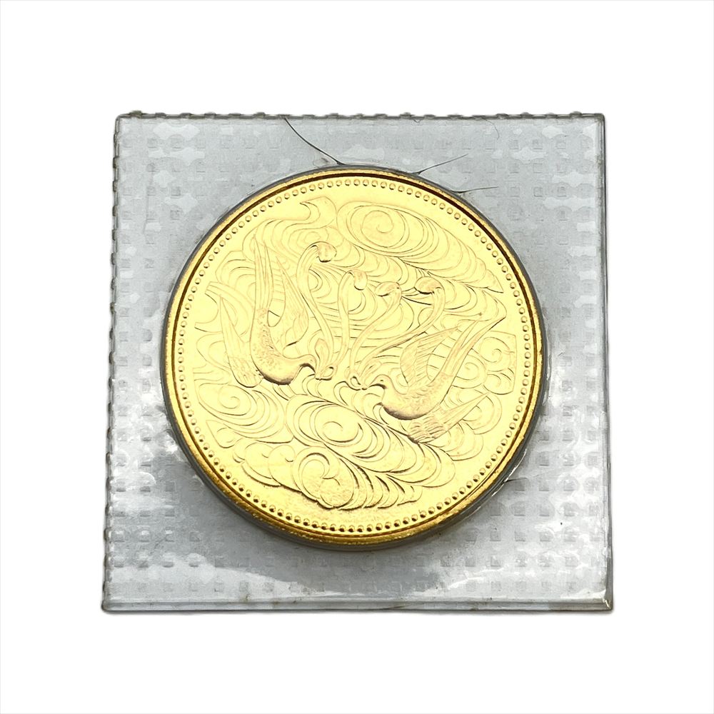 雁がね金 複製品 天皇陛下 御在位六十年記念 10万円 金貨幣 昭和61年 純金 20g 金貨