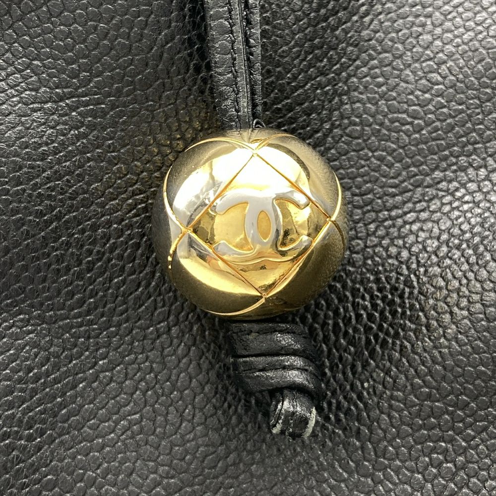 シャネル CHANEL チェーン ショルダーバッグ キャビアスキン ブラック