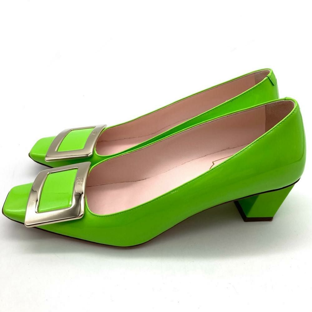 ロジェヴィヴィエ Roger vivier ヒール パンプス グリーン 22.0cm