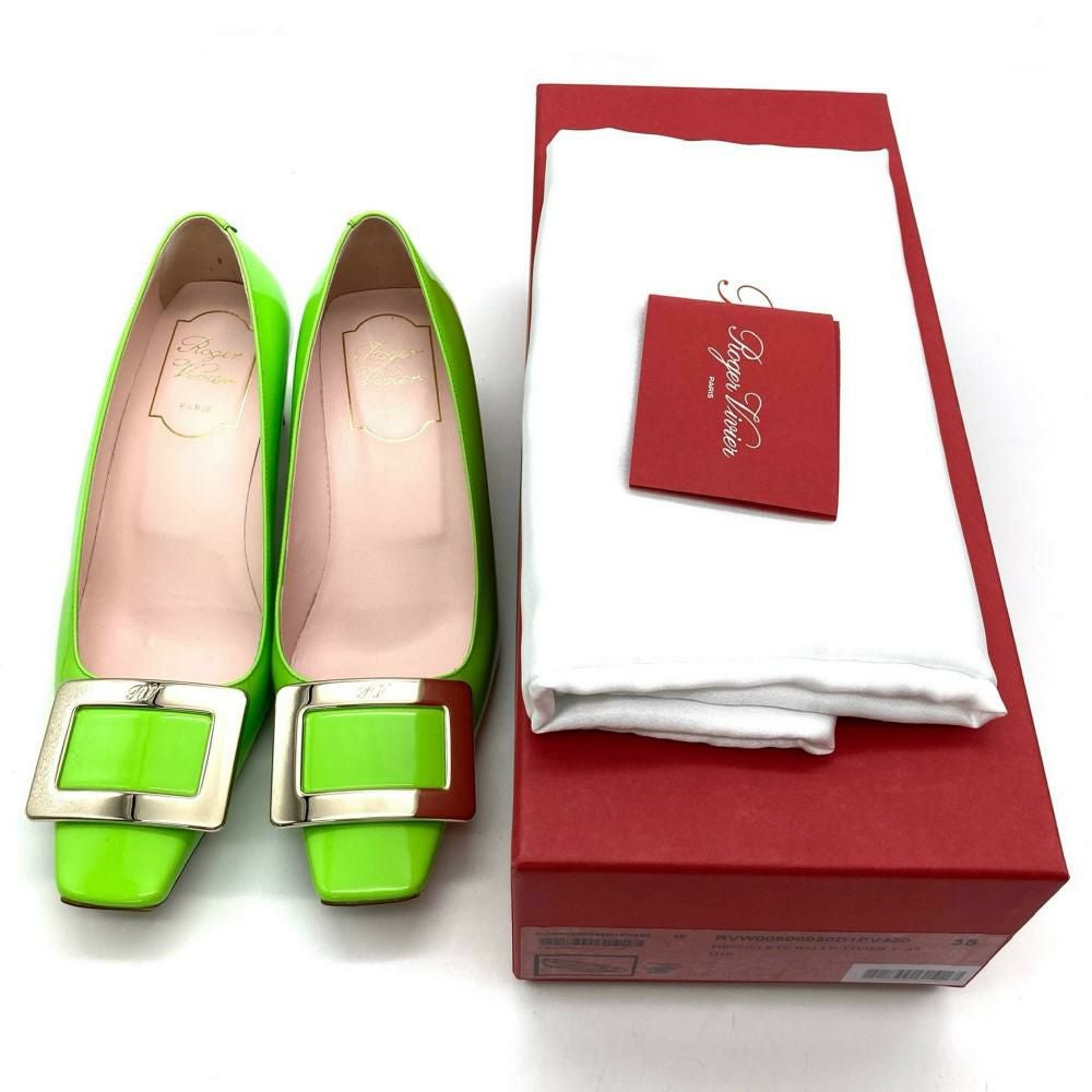 ロジェヴィヴィエ Roger vivier ヒール パンプス グリーン 22.0cm