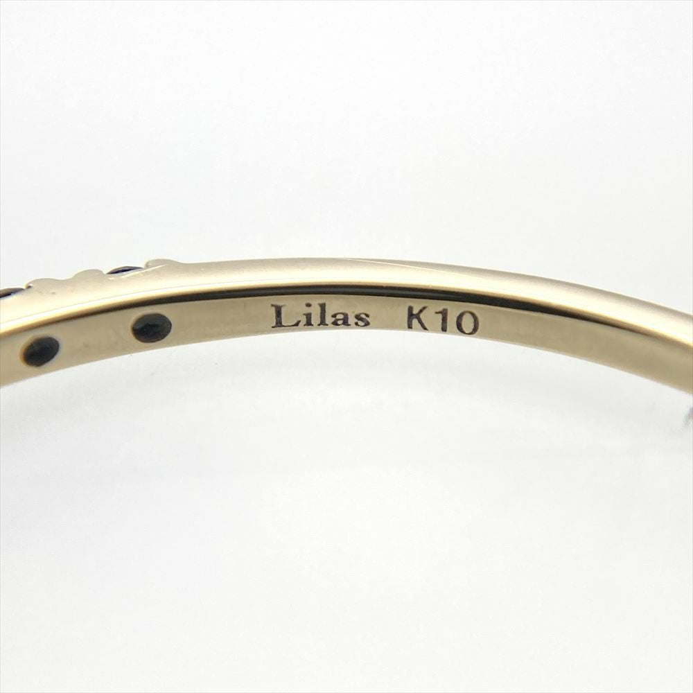 リラ Lilas ハーフ エタニティ リング 指輪 ブラックダイヤモンド 0.10