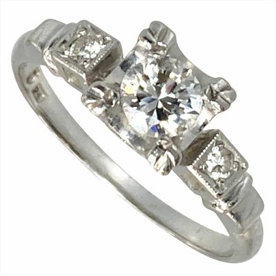 ミキモト MIKIMOTO 立爪 デザイン リング 指輪 ダイヤモンド 0.35ct 約 