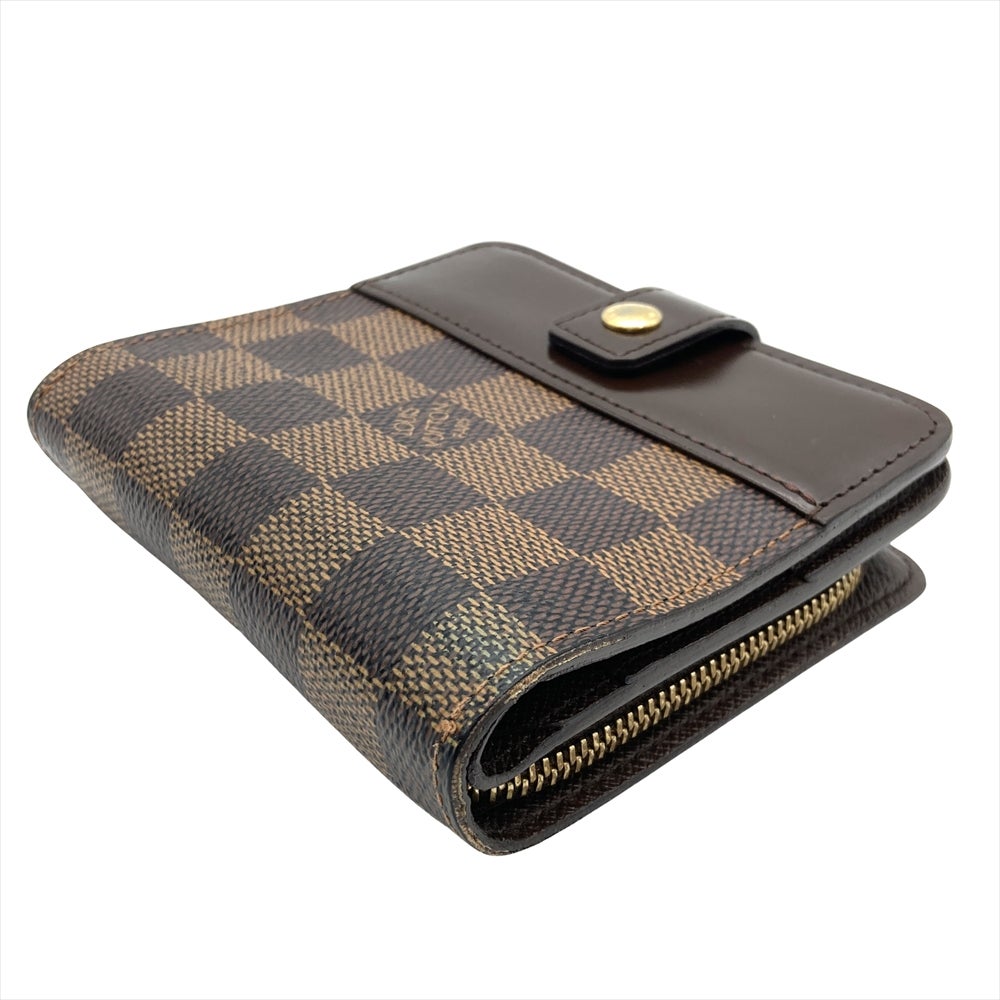 ルイヴィトン LOUIS VUITTON コンパクトジップ 二つ折り財布 ダミエ