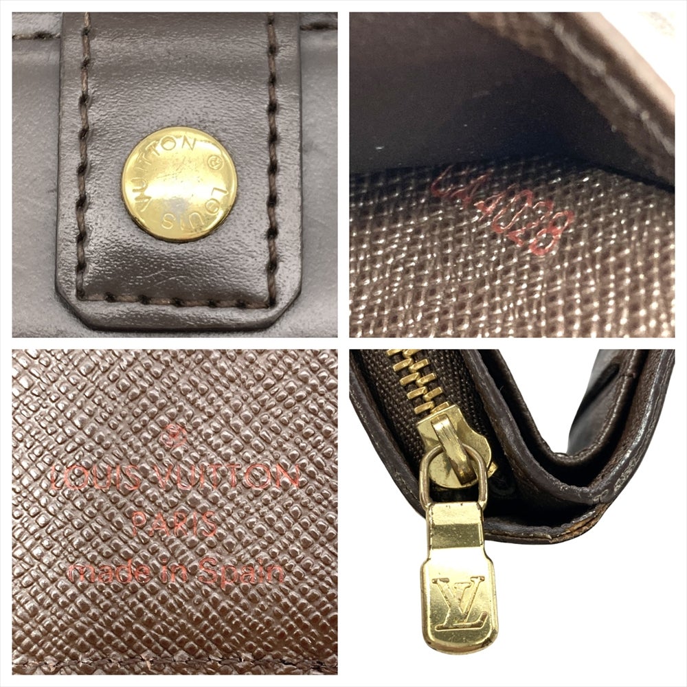 ルイヴィトン LOUIS VUITTON コンパクトジップ 二つ折り財布 ダミエ