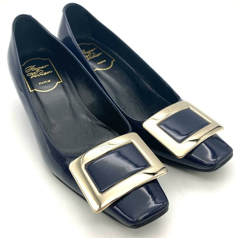 ロジェヴィヴィエ Roger vivier ゴールドプレート ヒール パンプス