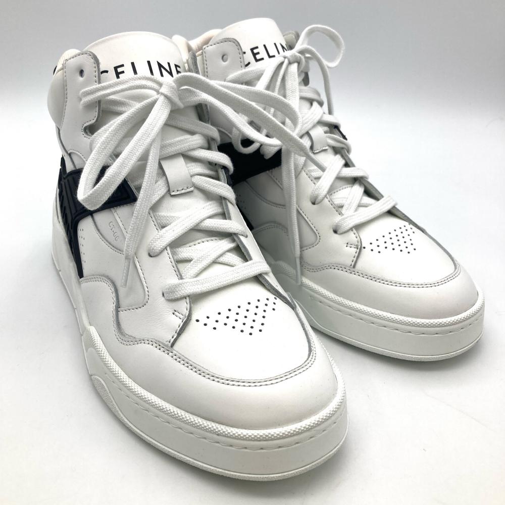 セリーヌ CELINE ハイカット スニーカー MU1222 ホワイト 26.0cm