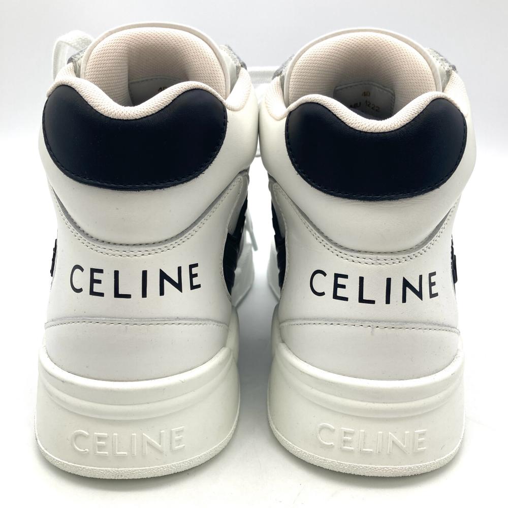 セリーヌ CELINE ハイカット スニーカー MU1222 ホワイト 26.0cm