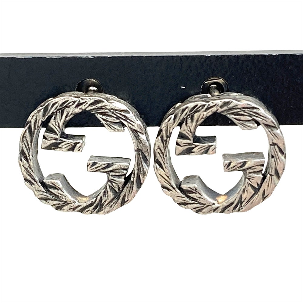 グッチ GUCCI インターロッキングG ピアス SV925 2.8g シルバー