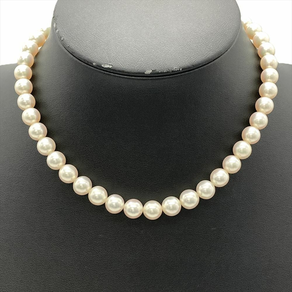 ミキモト MIKIMOTO パール 8.0-8.4mm ネックレス 38cm K14WG 35.8g