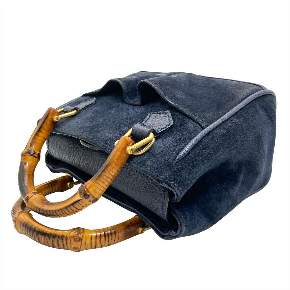 グッチ GUCCI バンブー ミニ ショルダーバッグ スウェード レザー 007