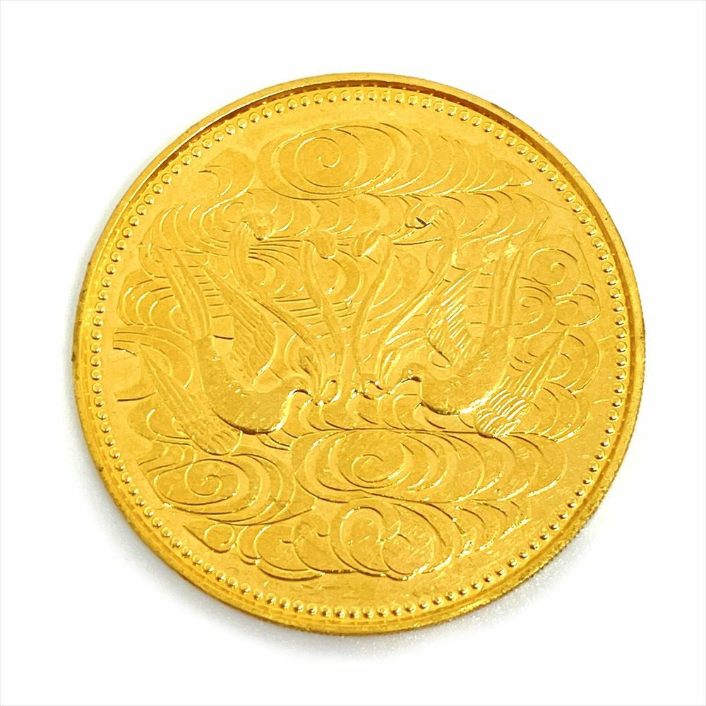 天皇陛下 御在位六十年記念 10万円 金貨幣 純金 20g 金貨【中古