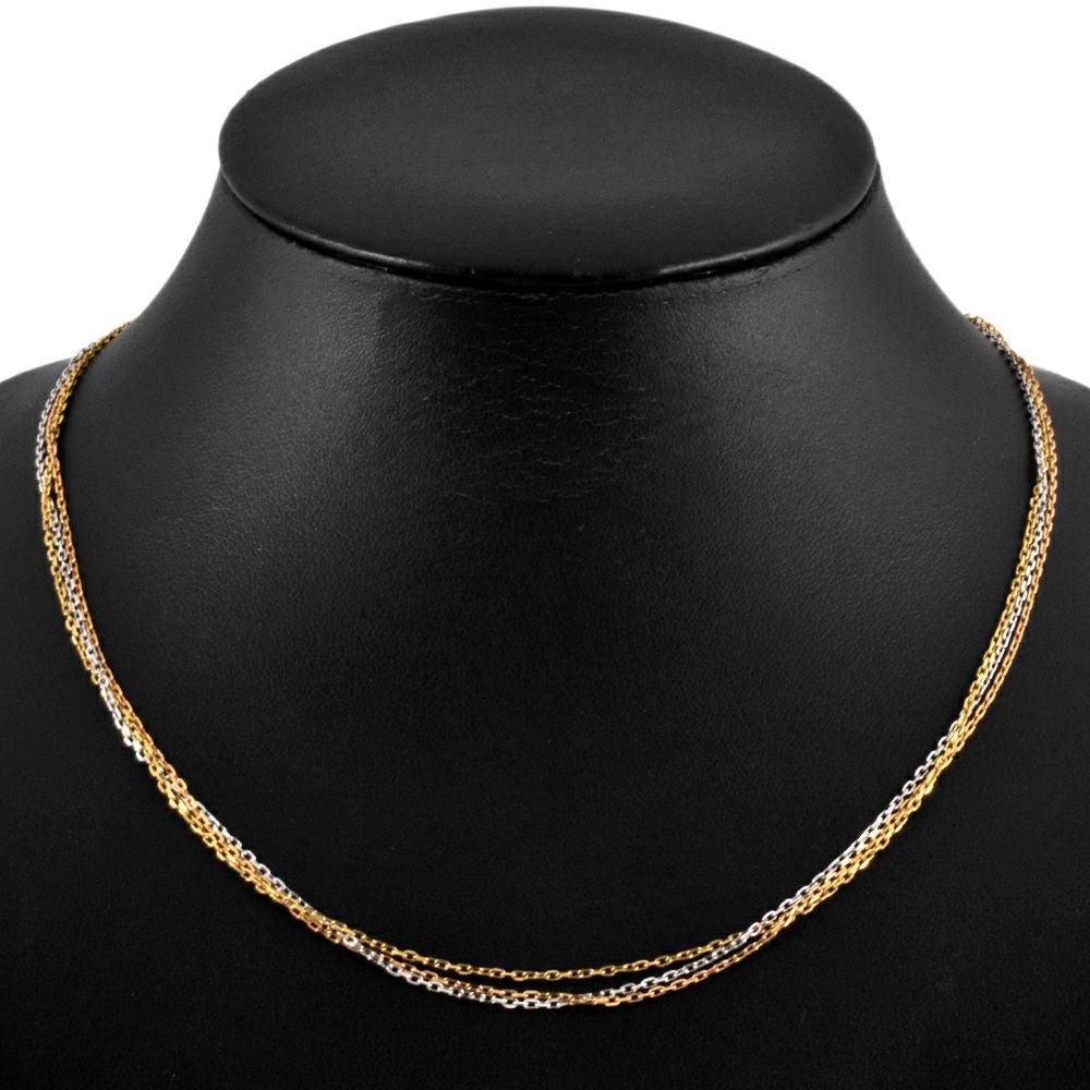 カルティエ Cartier トリニティ チェーン ネックレス K18YG 6.9g K18PG