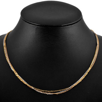 カルティエ Cartier トリニティ チェーン ネックレス K18YG 6.9g K18PG 