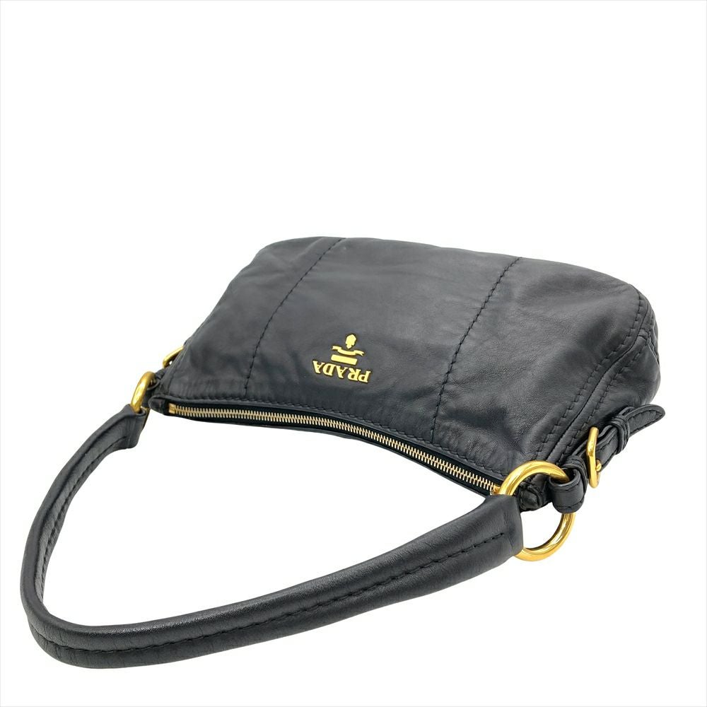 プラダ PRADA ワンショルダー ショルダーバッグ レザー BR4690 ブラック ゴールド金具 レディース【中古】 goldplazajp_itysmna0ej1o
