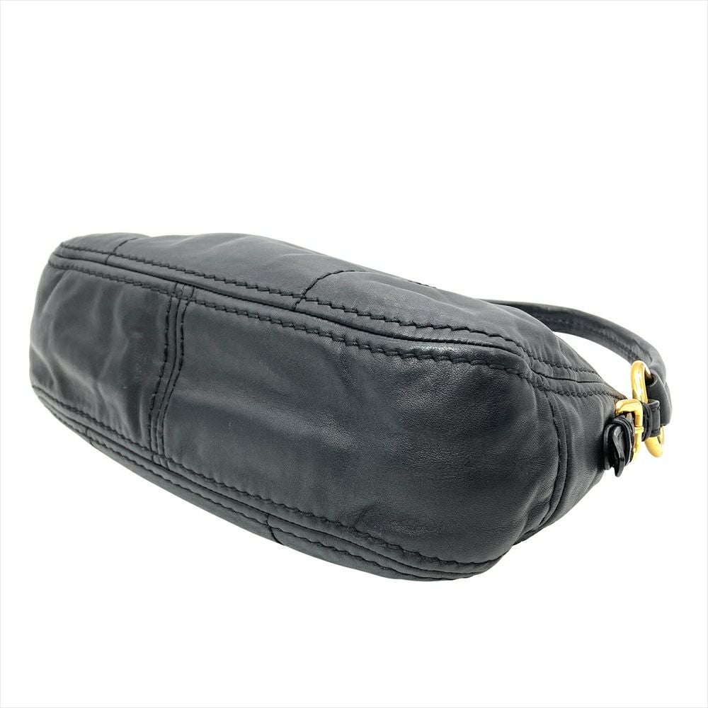 プラダ PRADA ワンショルダー ショルダーバッグ レザー BR4690 ブラック ゴールド金具 レディース【中古】 プラダ PRADA ワンショルダー ショルダーバッグ レザー BR4690