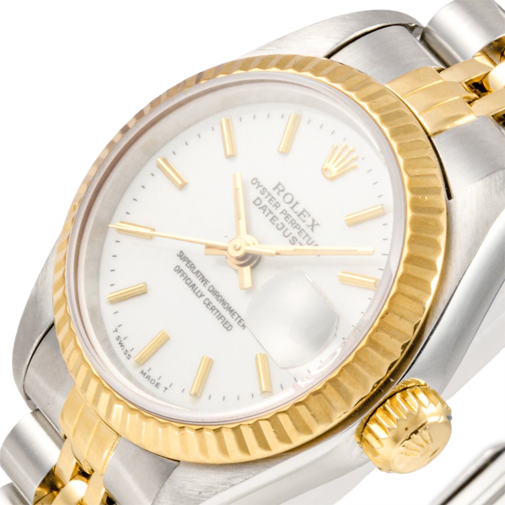 ロレックス ROLEX 69173 デイトジャスト 腕時計 ホワイト文字盤 SS×YG