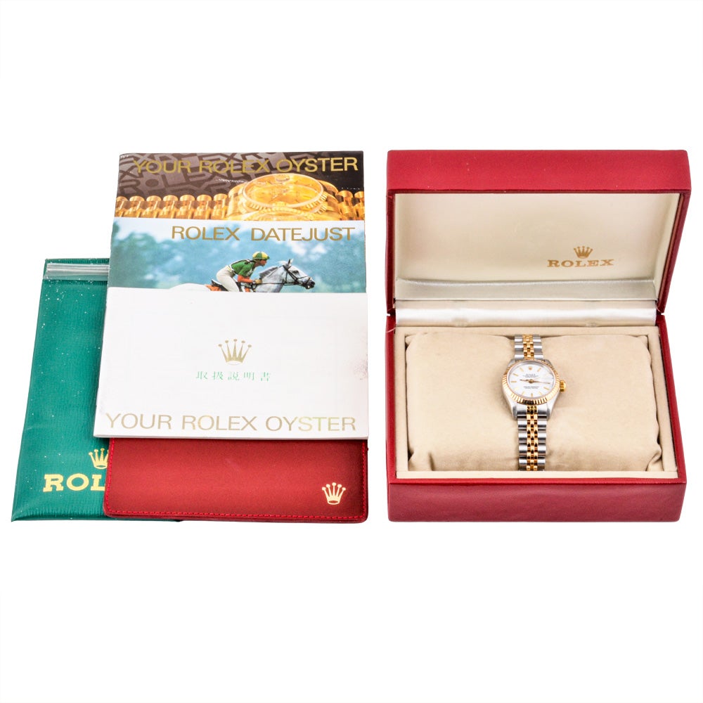 ロレックス ROLEX 69173 デイトジャスト 腕時計 ホワイト文字盤 SS×YG