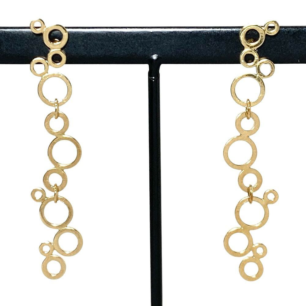 ウノアエレ UNOAERRE サークル スイング ピアス K18YG 3.5g イエロー