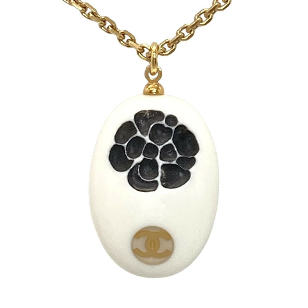 シャネル CHANEL カメリア ココマーク ネックレス メタル 02P ゴールド