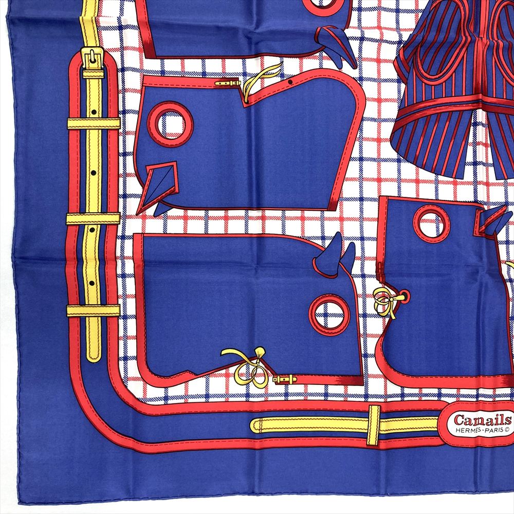 エルメス HERMES カレ90 Camails カマイユ 馬具 スカーフ シルク