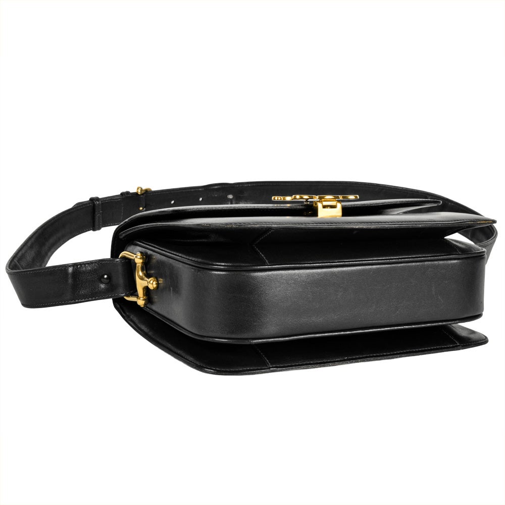 セリーヌ CELINE トリオンフ ショルダーバッグ レザー ネイビー