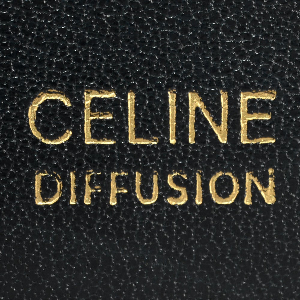 セリーヌ CELINE トリオンフ ショルダーバッグ レザー ネイビー