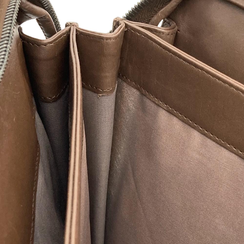 2602-8｜美品｜ボッテガヴェネタ イントレチャート ビジネスバッグ ブラウン ボッテガヴェネタ BOTTEGA VENETA イントレチャート ビジネスバッグ